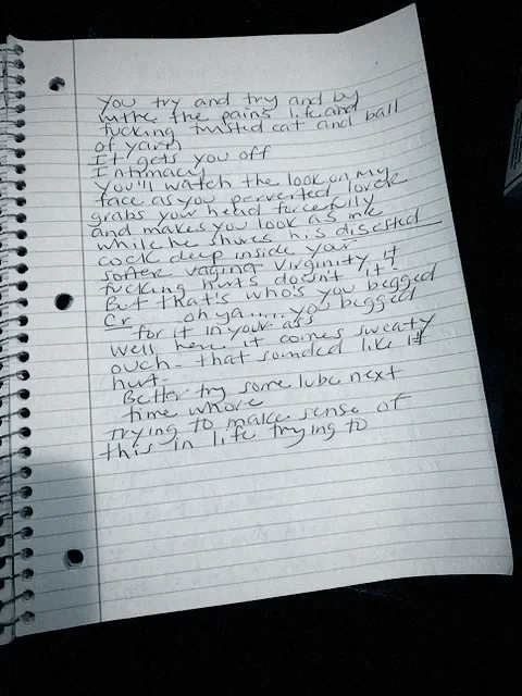 Personal journal entry