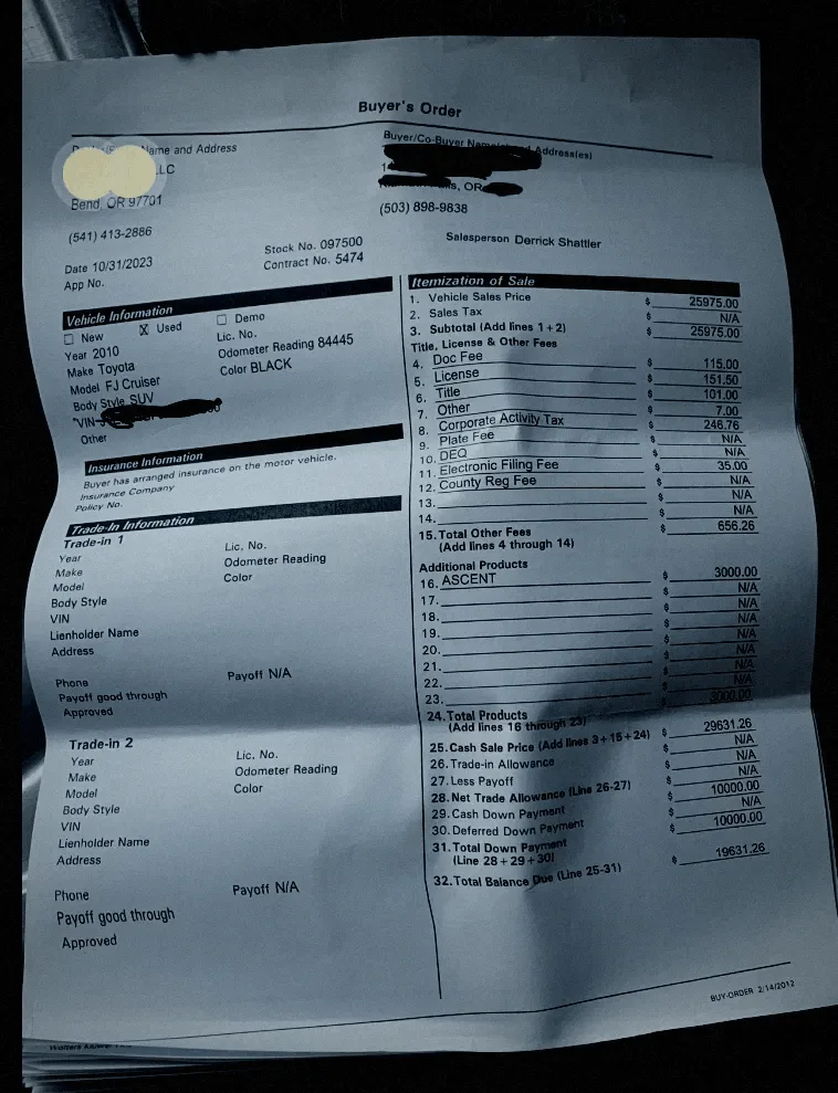 Financial transaction document