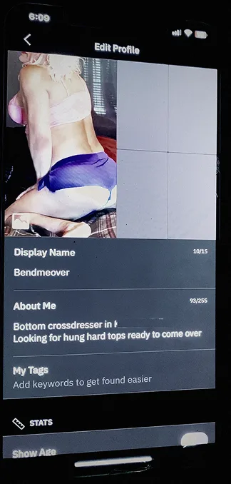 Dating profile screenshot